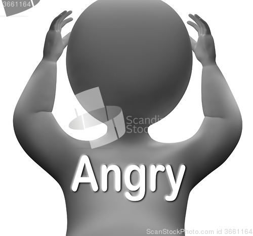 Image of Angry Character Means Mad Outraged Or Furious