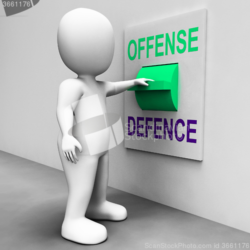 Image of Offense Defence Switch Shows Attack Or Defend