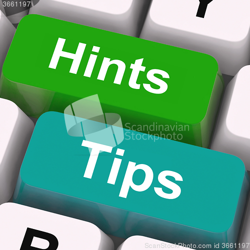Image of Hints Tips Keys Mean Guidance And Advice