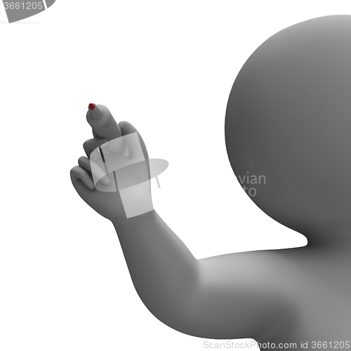 Image of Blank Copyspace With 3d Character Writing