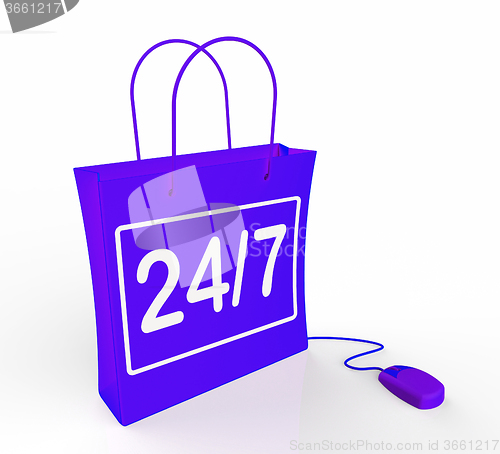 Image of Twenty-four Seven Bag Represents Online Shopping Availability
