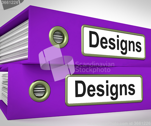 Image of Designs Folders Mean Style Of Product Or Publication