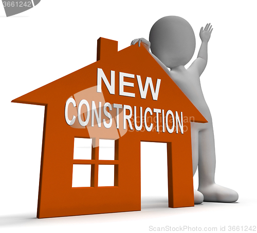 Image of New Construction House Shows Newly Built Property