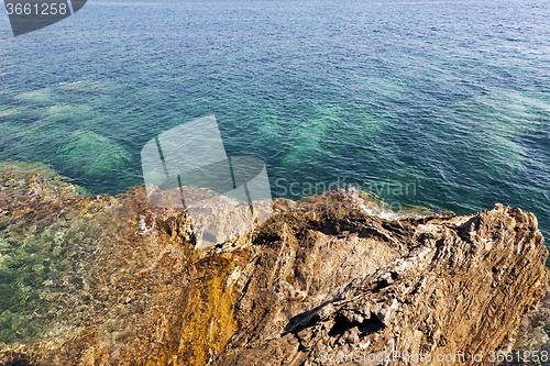 Image of   beach. close-up. Adriatic Sea