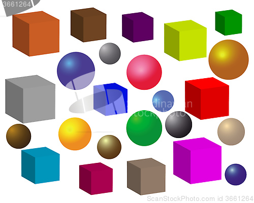 Image of balls and squares