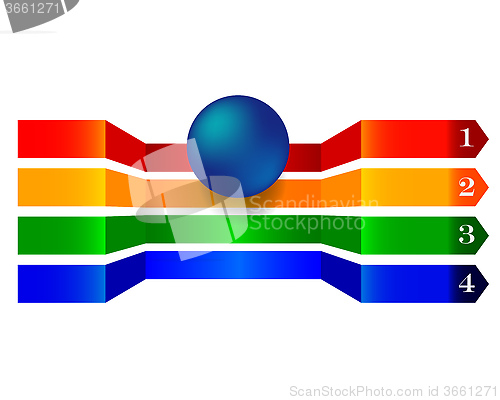 Image of colored ribbon and ball