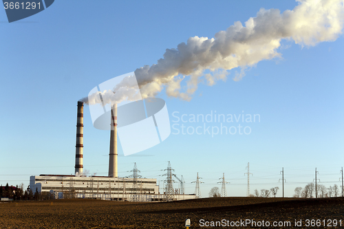 Image of power plant  . Belarus