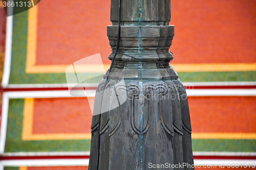 Image of bangkok in the temple  thailand abstract cross colors roof  rust