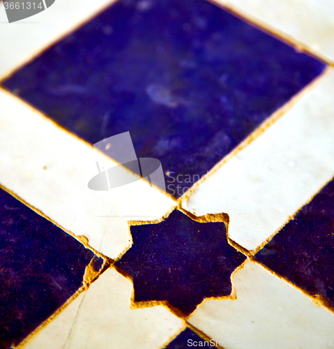 Image of abstract morocco in africa  tile the colorated pavement   backgr