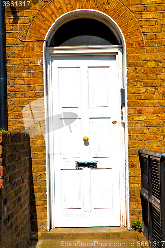 Image of notting   hill   in england antique yellow  wall  