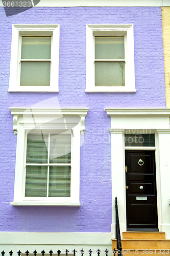 Image of notting   hill  area  in   and antique  liliac   wall  