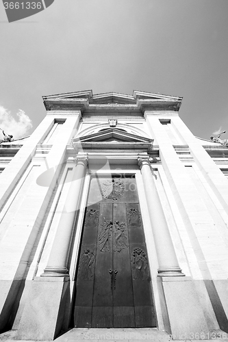 Image of column old architecture in italy europe milan religion       and