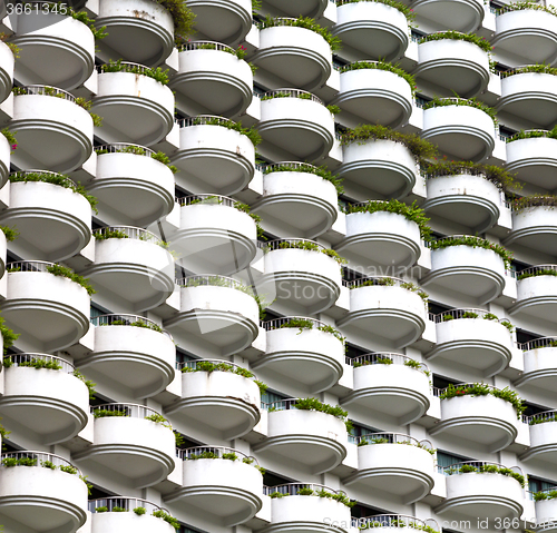 Image of reflex of some terrace of the centre  bangkok thailand