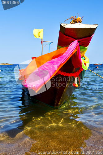 Image of boat prow asia in the  kho    thailand  and south china sea 