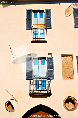 Image of in europe  milan old  venetian blind wall