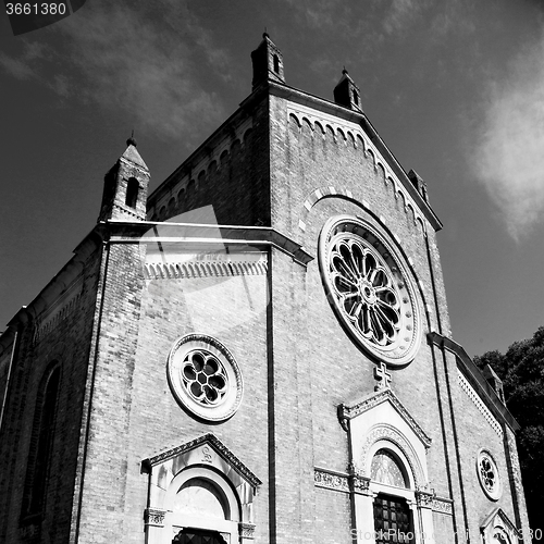 Image of building old architecture in italy europe milan religion       a