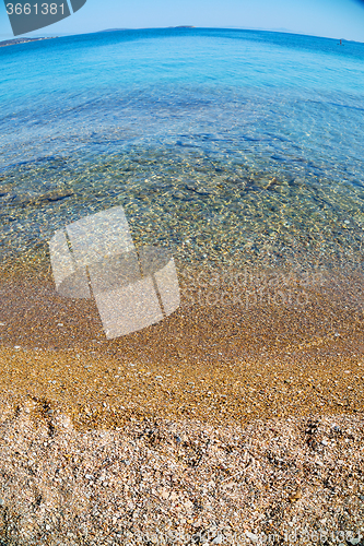 Image of flow foam and froth in the sea    of mediterranean greece