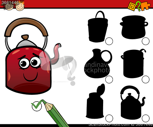 Image of shadows task cartoon for kids