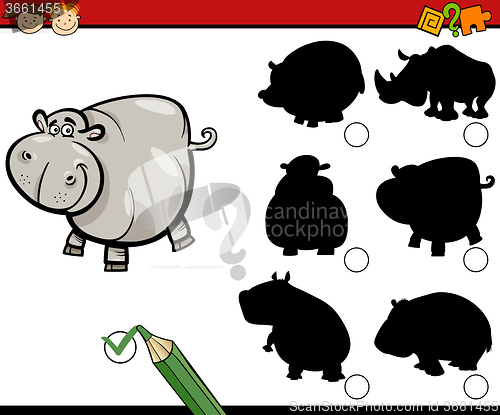 Image of education shadows task cartoon