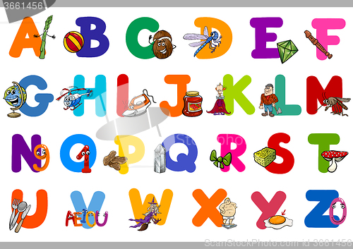 Image of educational alphabet set for kids