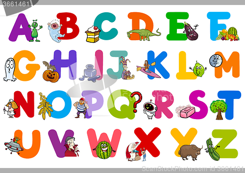Image of funny alphabet for kindergartens