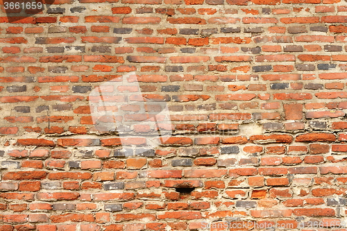 Image of old wall made of red bricks