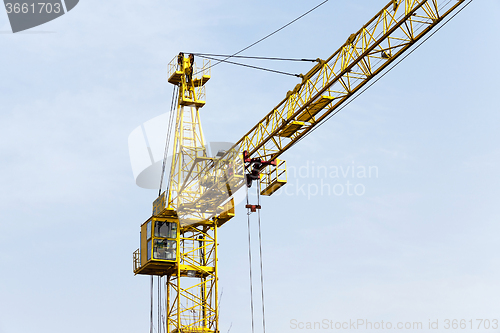Image of Cranes  against the sky