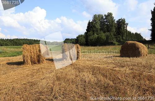 Image of hay stacks straw  