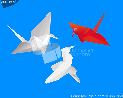 Image of paper cranes