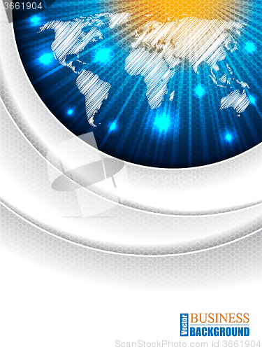 Image of Bursting map brochure with white waves