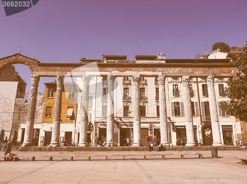 Image of Retro looking Colonne di San Lorenzo Milan