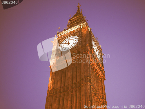 Image of Retro looking Big Ben in London