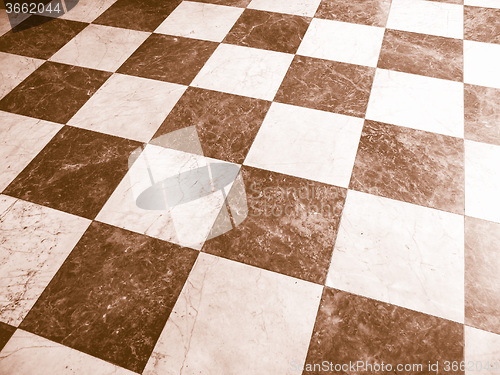 Image of Retro looking Checkered floor