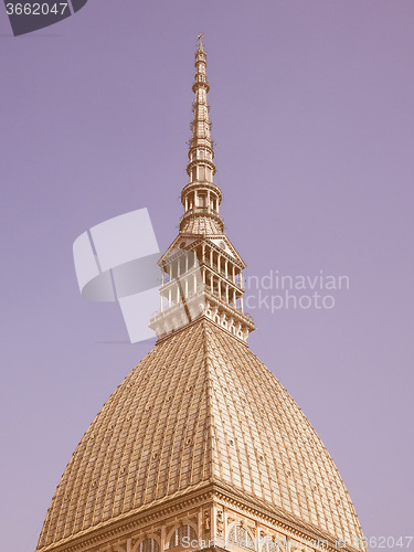 Image of Retro looking Mole Antonelliana Turin