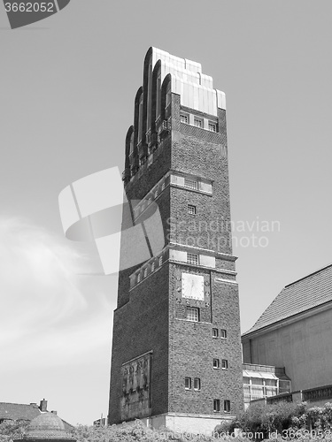 Image of Black and white Wedding Tower in Darmstadt