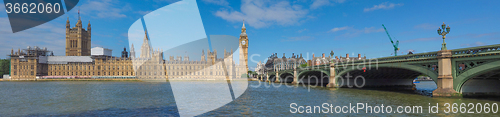 Image of Westminster Bridge and Houses of Parliament in London