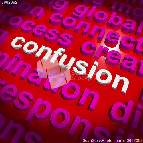 Image of Confusion Word Cloud Means Confusing Confused Dilemma