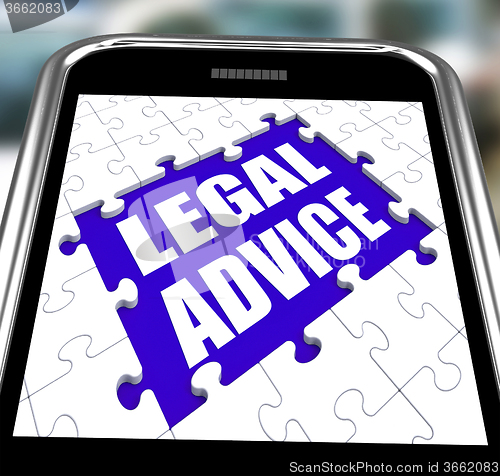 Image of Legal Advice Smartphone Shows Online Lawyer Help