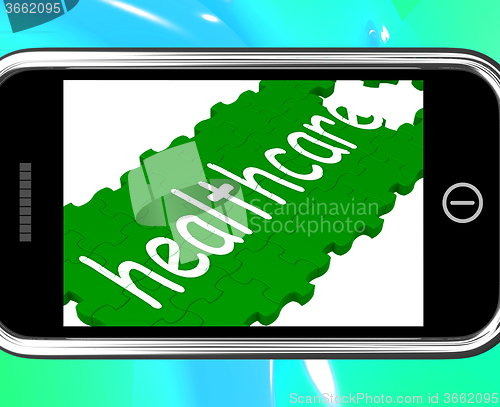 Image of Healthcare On Smartphone Shows Medical Care