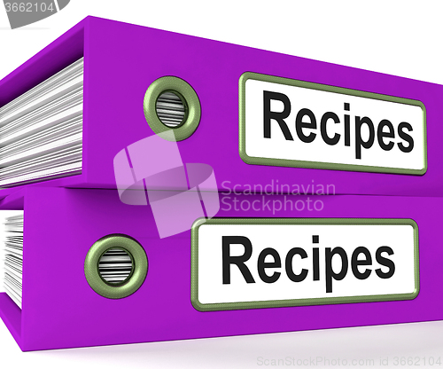 Image of Recipes Folders Means Meals And Cooking Instructions