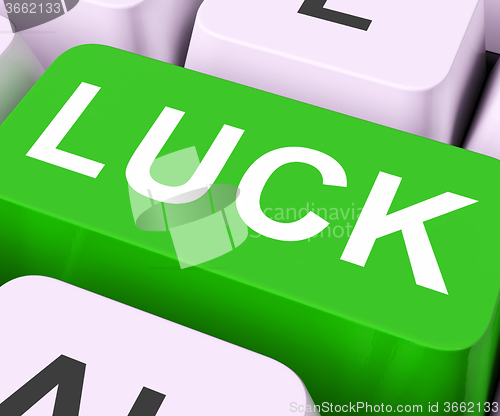 Image of Luck Key Shows Fate Or Fortunate\r