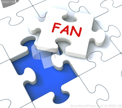 Image of Fan Jigsaw Shows Follower Likes Or Internet Fans