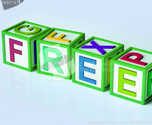 Image of Free Blocks Mean Complimentary And No Charge