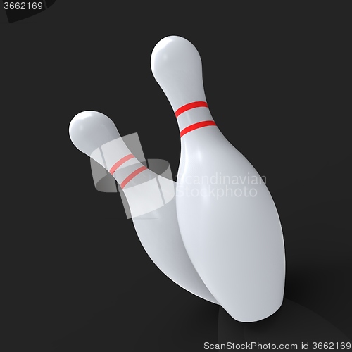 Image of Bowling Pins Showing Skittles Game