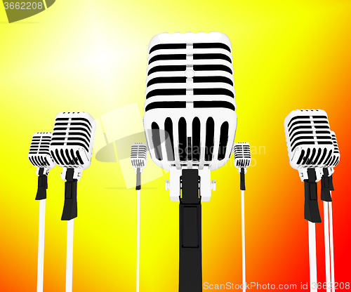 Image of Microphones Musical Shows Music Group Songs Or Singing Hits