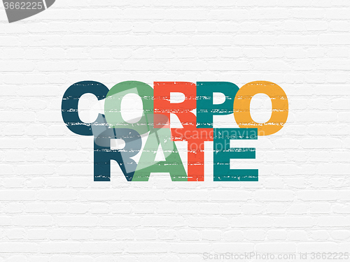 Image of Business concept: Corporate on wall background