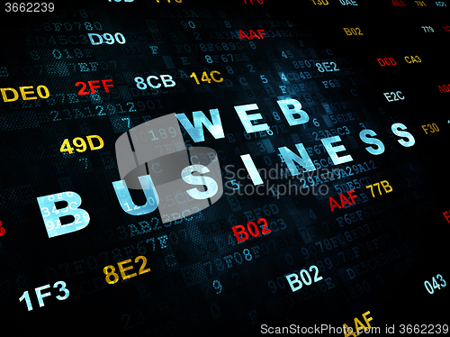 Image of Web development concept: Web Business on Digital background