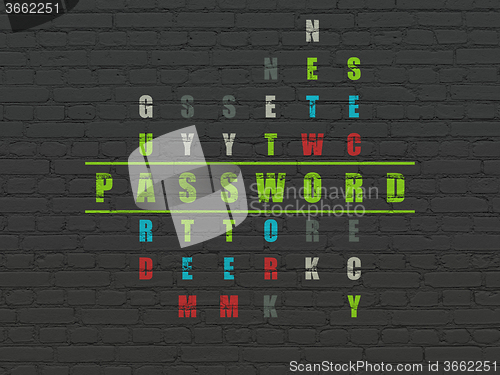Image of Privacy concept: Password in Crossword Puzzle