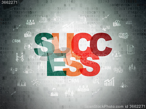 Image of Finance concept: Success on Digital Paper background