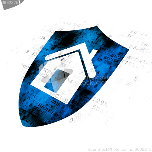 Image of Business concept: Shield on Digital background